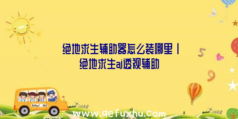 「绝地求生辅助器怎么装哪里」|绝地求生aj透视辅助